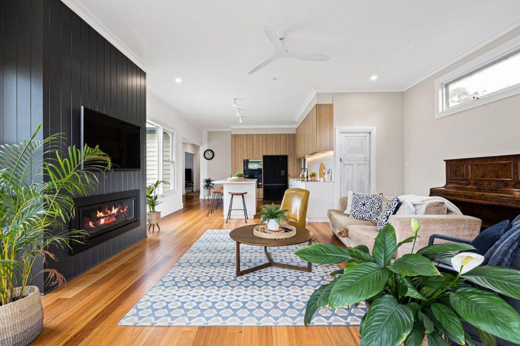 Modern extension on old house